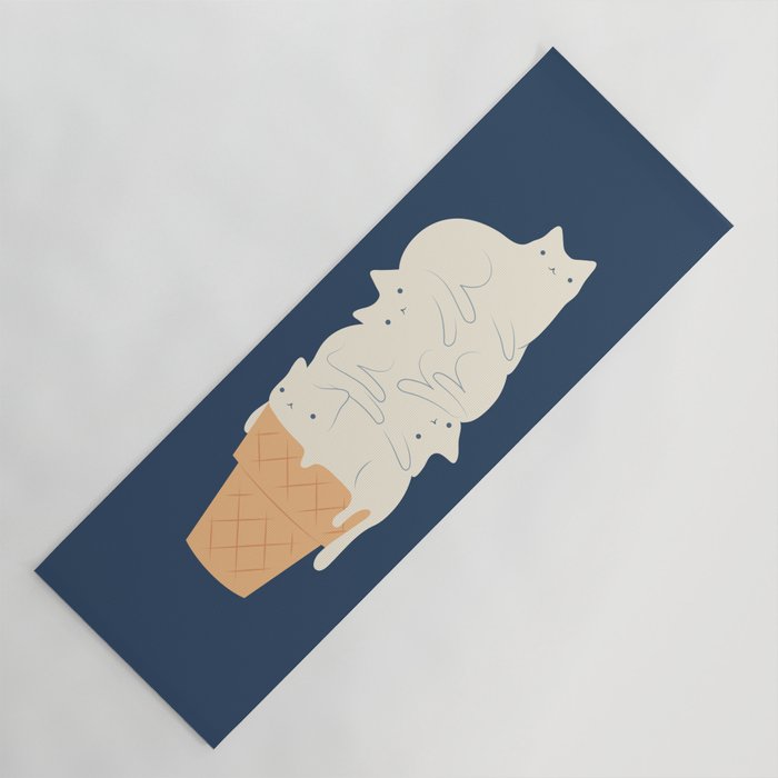 Cat ice cream 2024 Yoga Mat Gallery Image 1