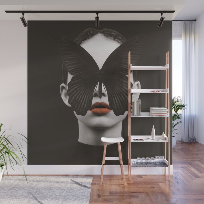BLACK BUTTERFLY 3 Wall Mural Gallery Image 1