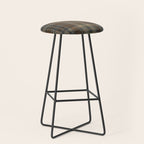 Classical Beige Brown Tartan Plaid Pattern Stool Gallery Image 1