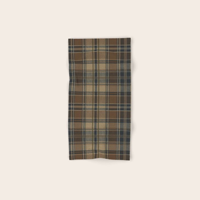 Classical Beige Brown Tartan Plaid Pattern Bath Towel Gallery Image 1