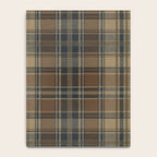 Classical Beige Brown Tartan Plaid Pattern Notebook Gallery Image 4
