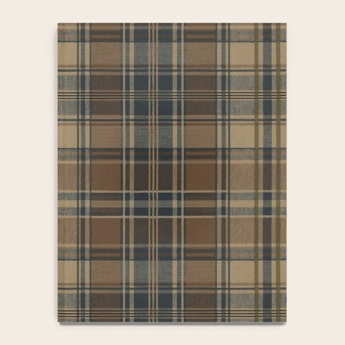 Classical Beige Brown Tartan Plaid Pattern Notebook Gallery Image 4