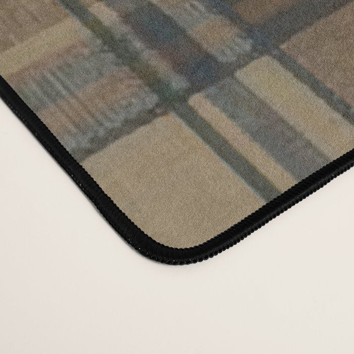 Classical Beige Brown Tartan Plaid Pattern Desk Mat Gallery Image 4