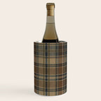 Classical Beige Brown Tartan Plaid Pattern Wine Chiller Gallery Image 1