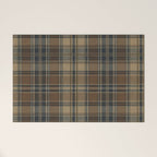 Classical Beige Brown Tartan Plaid Pattern Welcome Mat Gallery Image 1