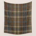 Classical Beige Brown Tartan Plaid Pattern Wall Tapestry Gallery Image 4