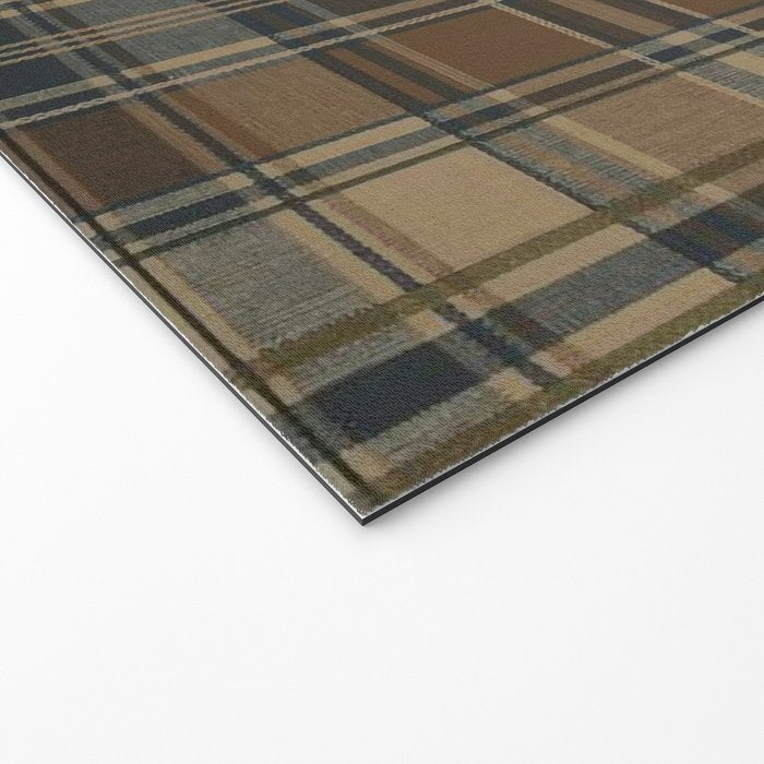 Classical Beige Brown Tartan Plaid Pattern Welcome Mat Gallery Image 2