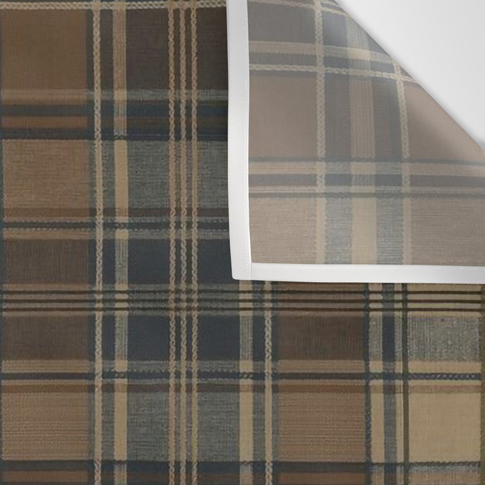 Classical Beige Brown Tartan Plaid Pattern Wall Tapestry Gallery Image 3