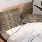 Classical Beige Brown Tartan Plaid Pattern Pillow Sham Gallery Image 2