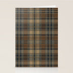 Classical Beige Brown Tartan Plaid Pattern Stationery Card Gallery Image 2