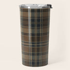 Classical Beige Brown Tartan Plaid Pattern Travel Mug Gallery Image 2