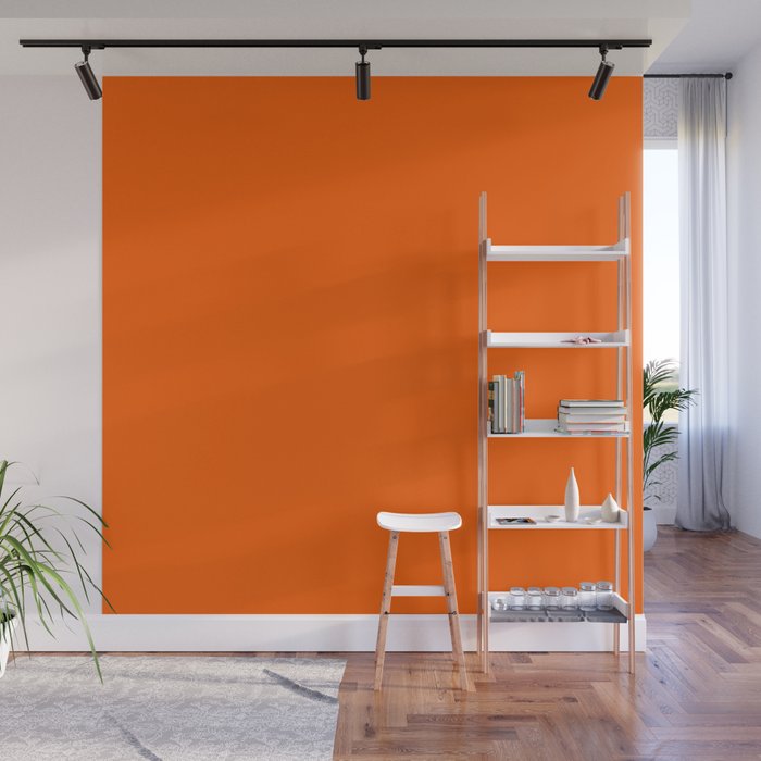 Orange Solid Color for Autumn Winter Collection  Wall Mural Gallery Image 1