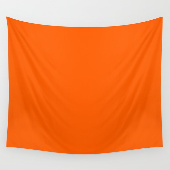 Orange Solid Color for Autumn Winter Collection  Wall Tapestry Gallery Image 1
