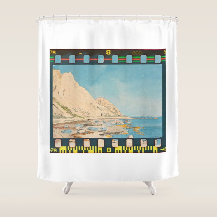 Technicolor Coastal Beach Shower Curtain Gallery Image 1