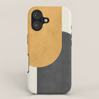 Halfmoon Colorblock - Gold Charcoal iPhone Case Gallery Image 1