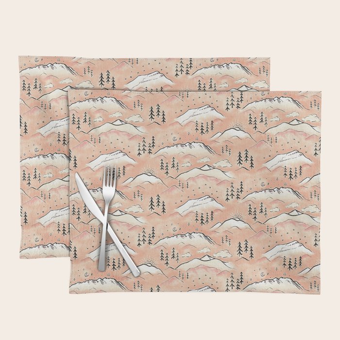 Monte Vista - peach Placemat Gallery Image 1