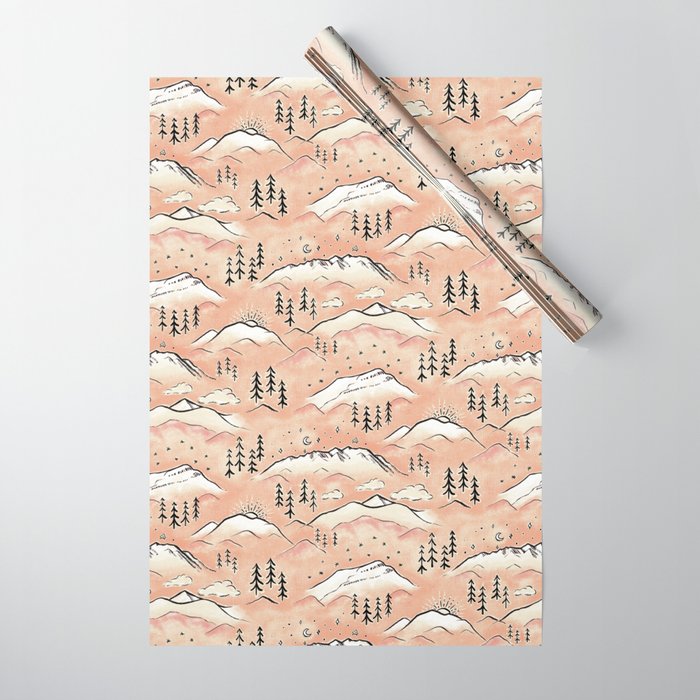 Monte Vista - peach Wrapping Paper Gallery Image 1