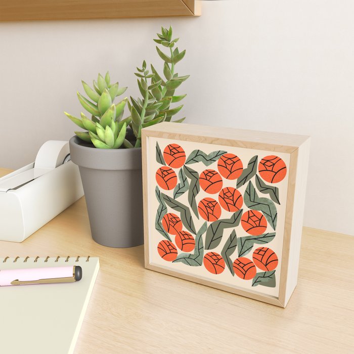 Hot Orange Blooms Mini Art Print Gallery Image 2