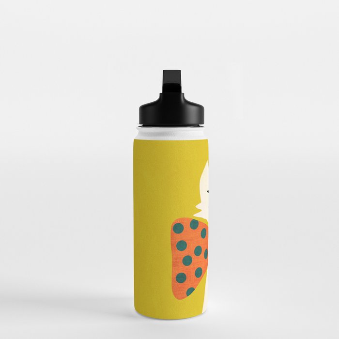 Cat with incredebly oversized humongous bowtie Water Bottle Gallery Image 3