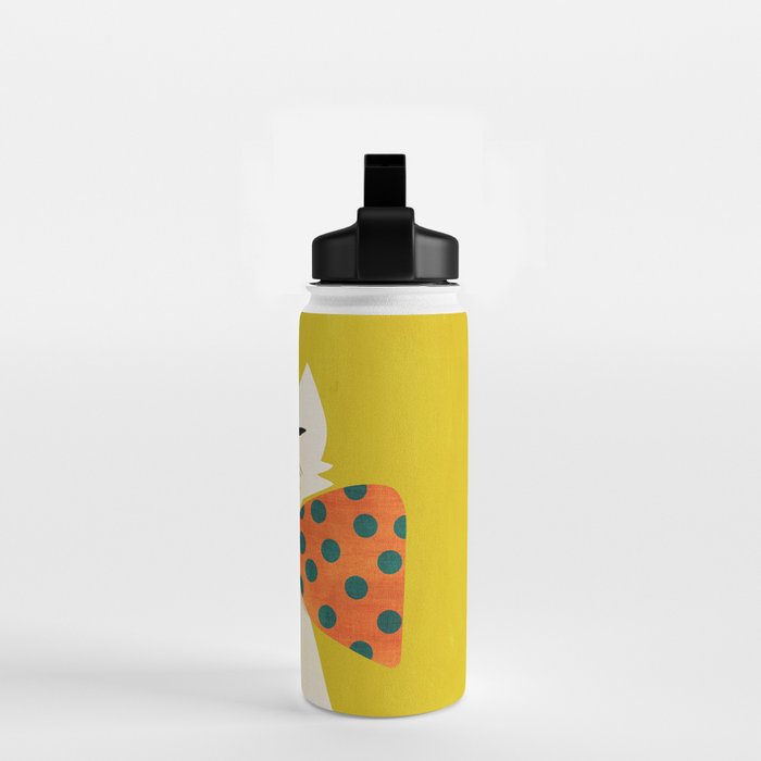 Cat with incredebly oversized humongous bowtie Water Bottle Gallery Image 2