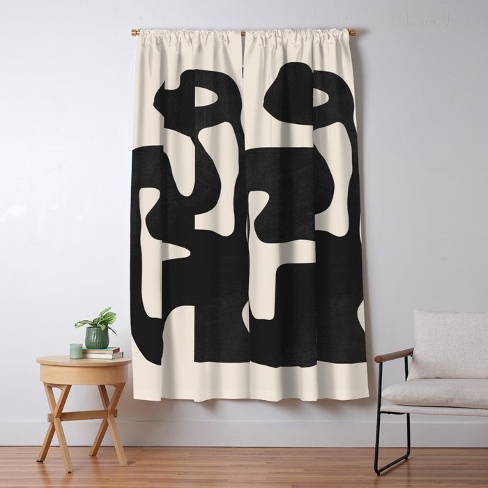Modern Abstract Shapes 42 Window Curtain Gallery Image 1