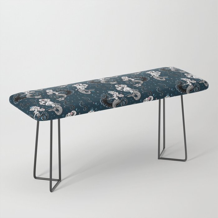 Pearla the Mermaid Riding on a Seahorse Bench Gallery Image 1
