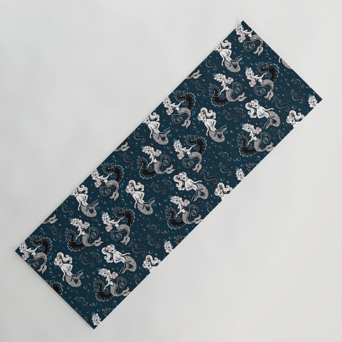 Pearla the Mermaid Riding on a Seahorse Yoga Mat Gallery Image 1