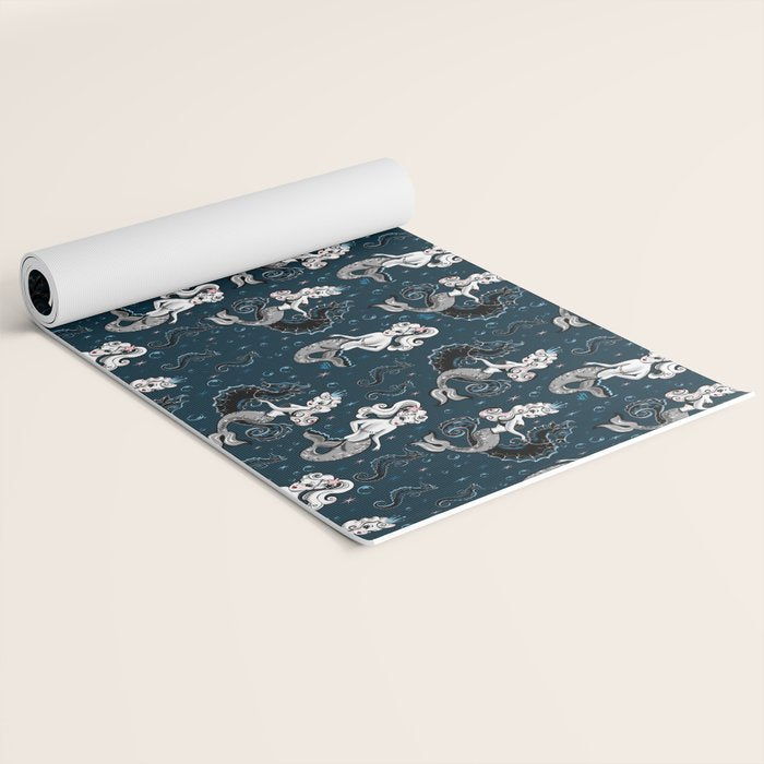 Pearla the Mermaid Riding on a Seahorse Yoga Mat Gallery Image 2