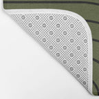 Minimal Arch XII Dark Green Modern Geometric Lines Bath Mat Gallery Image 2
