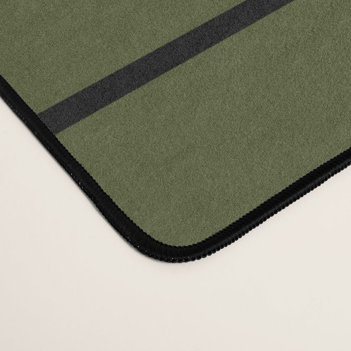 Minimal Arch XII Dark Green Modern Geometric Lines Desk Mat Gallery Image 4