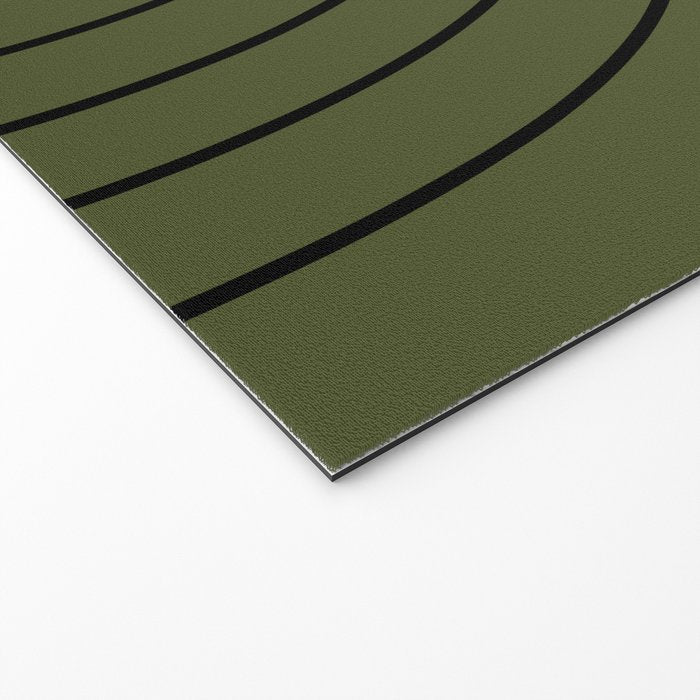 Minimal Arch XII Dark Green Modern Geometric Lines Welcome Mat Gallery Image 2