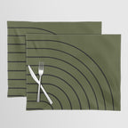 Minimal Arch XII Dark Green Modern Geometric Lines Placemat Gallery Image 1