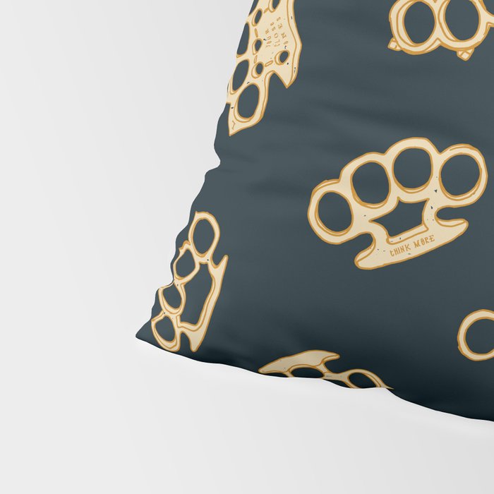 Brass Knuckles With Good Thoughts Pillow Sham Gallery Image 4