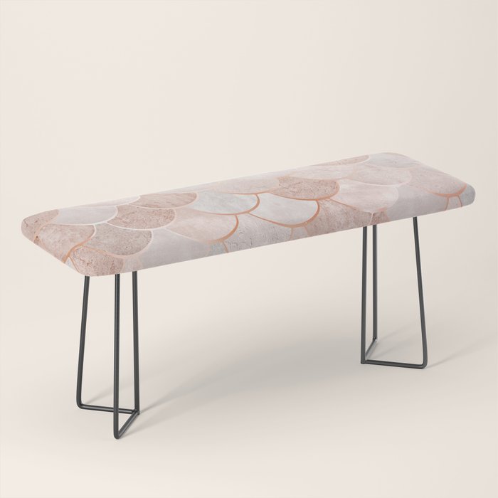 Mermaid Pattern, Pink Aesthetic Bench Gallery Image 1