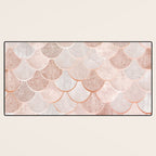 Mermaid Pattern, Pink Aesthetic Desk Mat Gallery Image 3