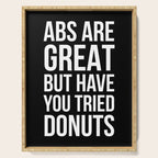 Abs Are Great But Have You Tried Donuts (Black) Serving Tray Gallery Image 1