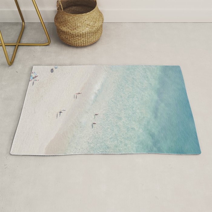 Beach Love 2 (part of a diptych) - Aerial Beach - Ocean - Travel photography Rug Gallery Image 1