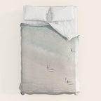Beach Love 2 (part of a diptych) - Aerial Beach - Ocean - Travel photography Duvet Cover Gallery Image 6