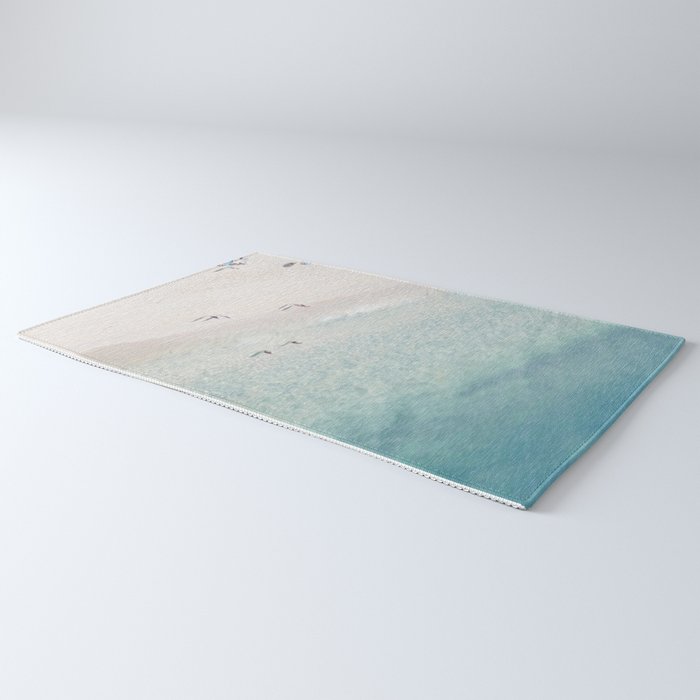 Beach Love 2 (part of a diptych) - Aerial Beach - Ocean - Travel photography Rug Gallery Image 3