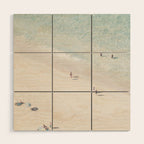 Beach Love 2 (part of a diptych) - Aerial Beach - Ocean - Travel photography Wood Wall Art Gallery Image 1