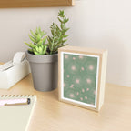 Make A Wish Dandelion Pattern in Sage Green & Peach Mini Art Print Gallery Image 2