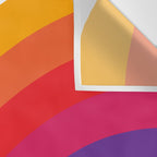 Retro Bright Rainbow - Left Side Wall Tapestry Gallery Image 3