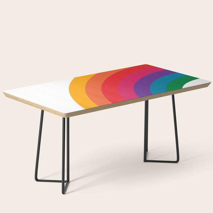 Retro Bright Rainbow - Left Side Coffee Table Gallery Image 1