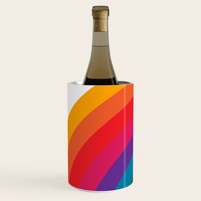 Retro Bright Rainbow - Left Side Wine Chiller Gallery Image 1