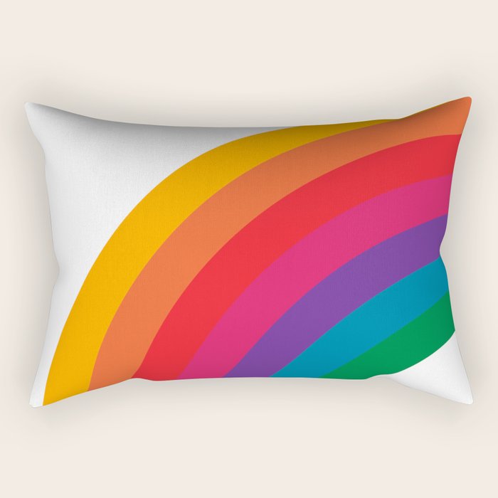 Retro Bright Rainbow - Left Side Rectangular Pillow Gallery Image 2