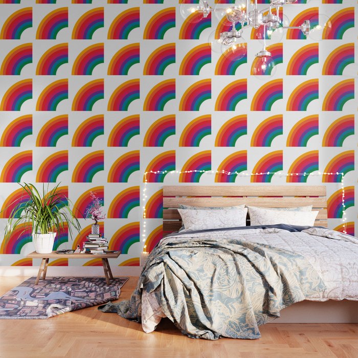 Retro Bright Rainbow - Left Side Wallpaper Gallery Image 1