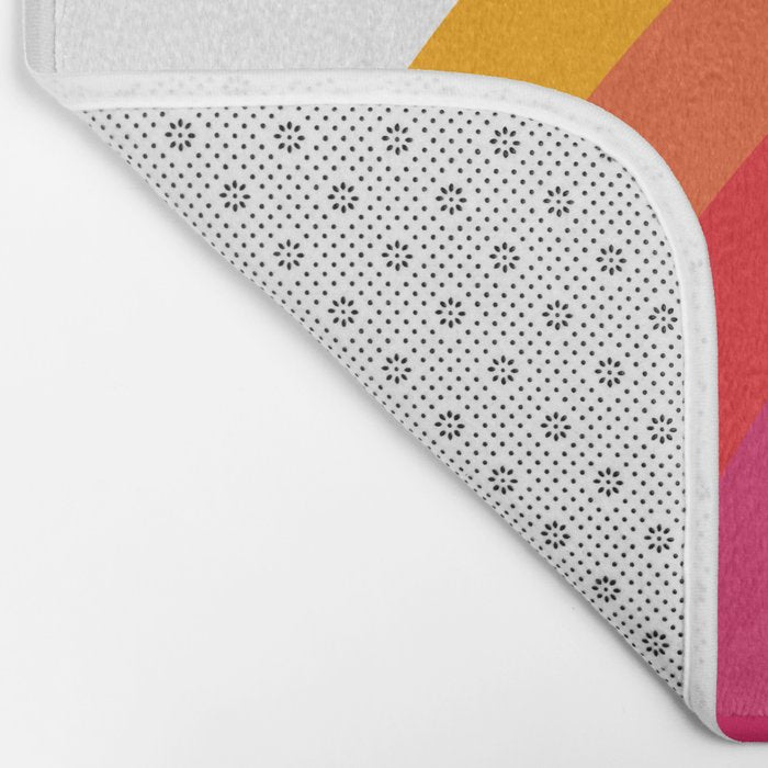 Retro Bright Rainbow - Left Side Bath Mat Gallery Image 2