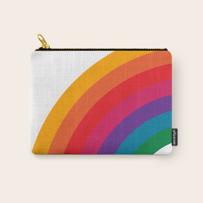 Retro Bright Rainbow - Left Side Carry All Pouch Gallery Image 1