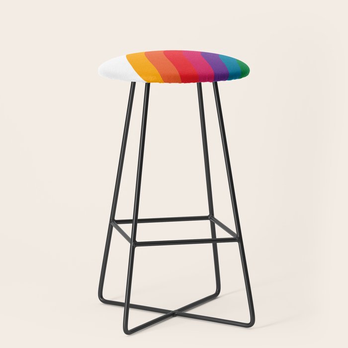 Retro Bright Rainbow - Left Side Stool Gallery Image 1