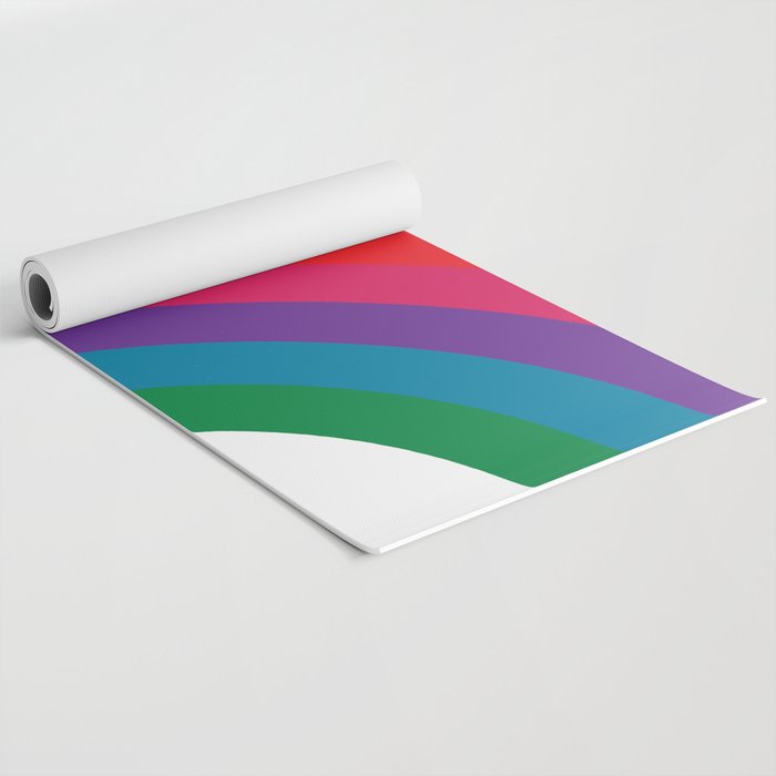 Retro Bright Rainbow - Left Side Yoga Mat Gallery Image 2
